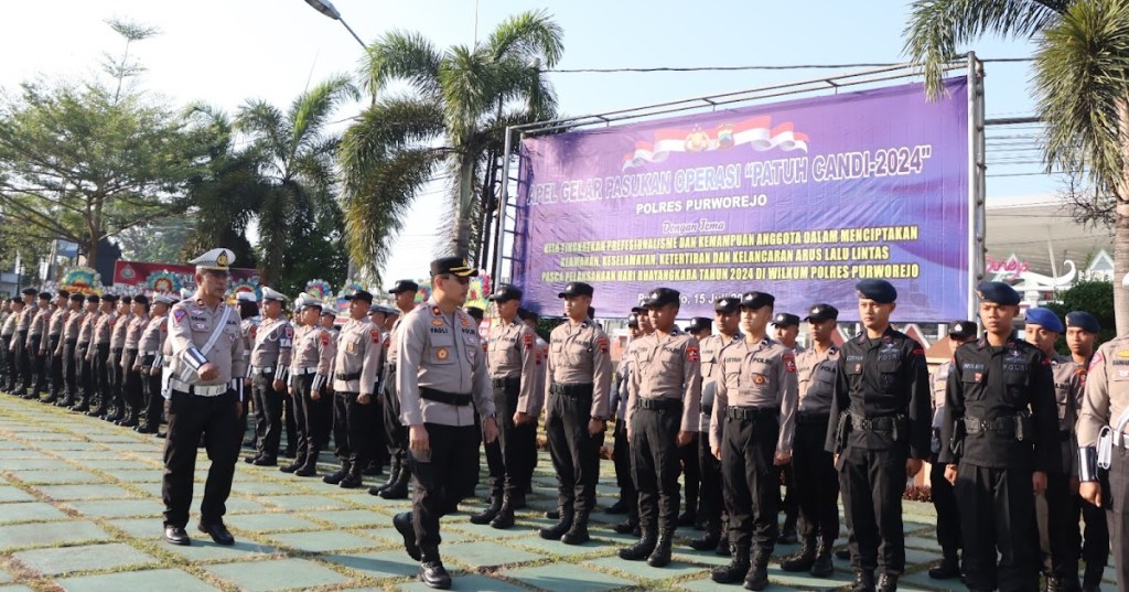 Polres Purworejo Gelar Apel Pasukan Operasi Patuh Candi&nbsp;2024